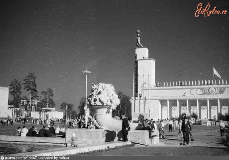 Москва - ВСХВ. Площадь колхозов. Юго-восточная сторона 1939, Россия, Москва,