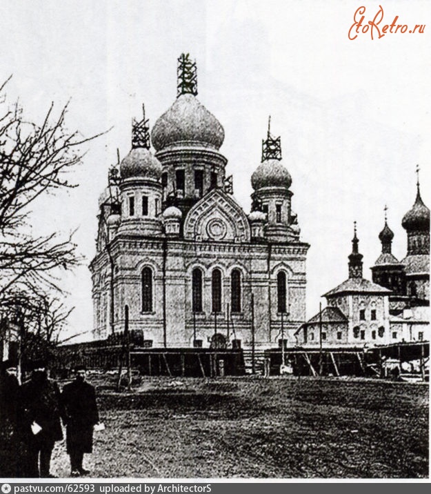 Москва - Перервинская слобода. Шоссейная улица. Строительство в Николо-Перервинском монастыре