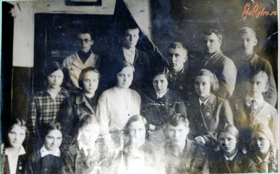 Болохово - 10а класс Болоховской средней школы в 1940 году