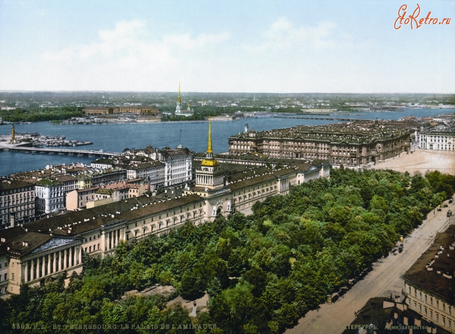 Санкт-Петербург - Вид Адмиралтейства с балюстрады Исаакиевского собора