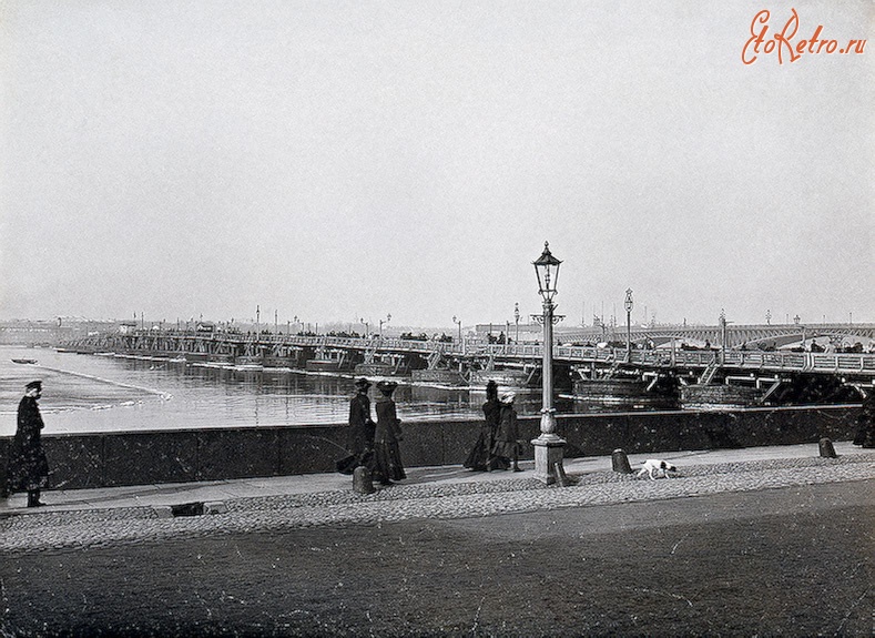 Санкт-Петербург - Набережная Невы у строящегося Троицкого моста.