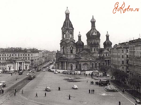 Санкт-Петербург - Вид на Сенную площадь и церковь во имя Успения Божией Матери