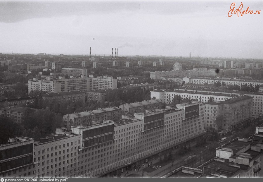 Санкт-Петербург - Вид с высотки на пл. Победы (на северо-запад)
