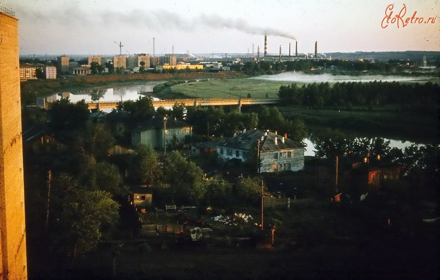Глазов - Вид на старый и новый город. 1980г