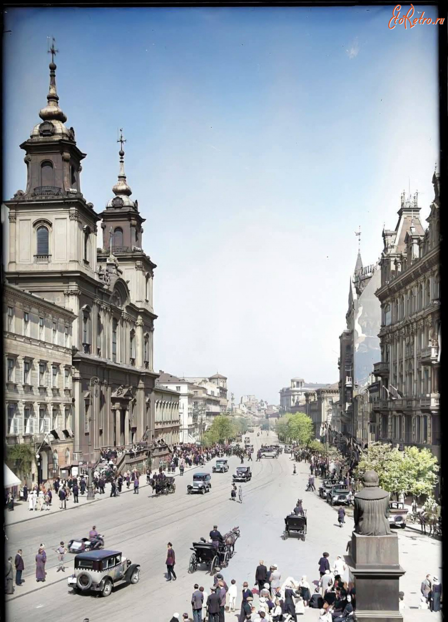 Польша - Польша на фото в 1918-1989 рр.  Вулиці Варшави.