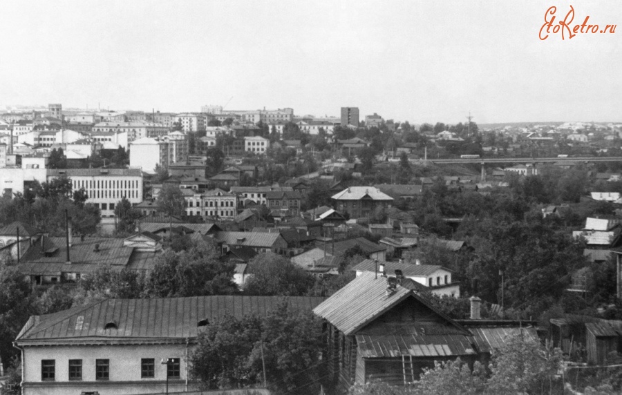 Чебоксары - Вид на город с улицы Михаила Сеспеля. Конец 1960-х