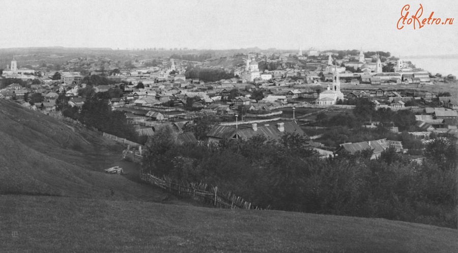 Чебоксары - Вид на город Чебоксары век назад