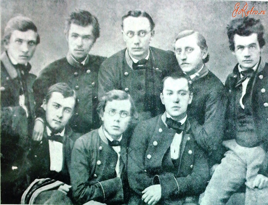 Киев - Киевские  студенты.  Фото середины XIX  века.