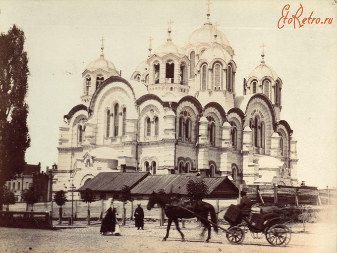 Киев - Київ.  Володимирський собор.  Фото кінця XIX ст.