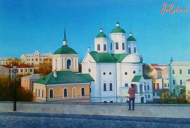 Киев - Старый  Киев.  Покровская церковь на Подоле.