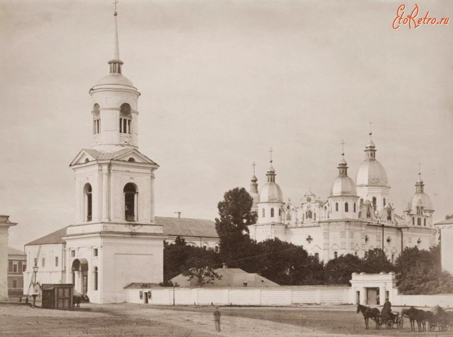 Киев - Київ.  Братський монастир в 1869 році.