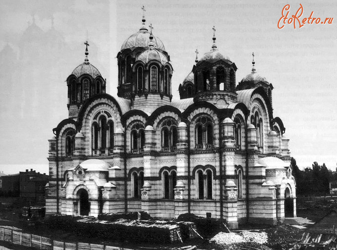 Киев - Київ.  Завершення будівництва Володимирського собору.