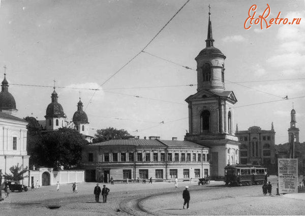 Киев - Київ.  Контрактова  площа. Братський монастир (знесений у 1935 р,).