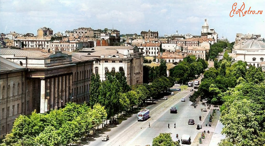 Киев - Київ.. Вулиця Володимирська.