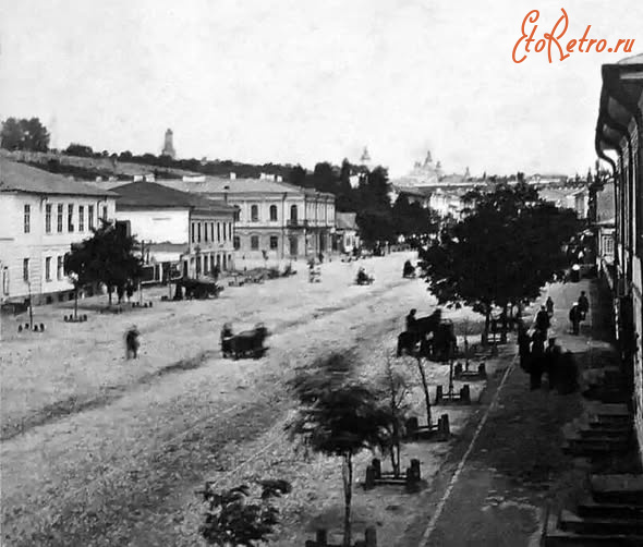 Киев - Київ. Хрещатик в 1870 -х роках.