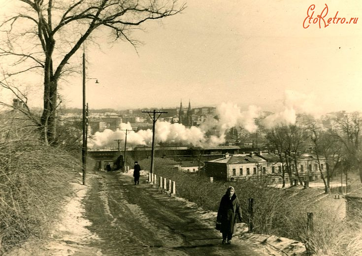 Киев - Київ. Вид з Батиєвої гори (Протасів Яр).