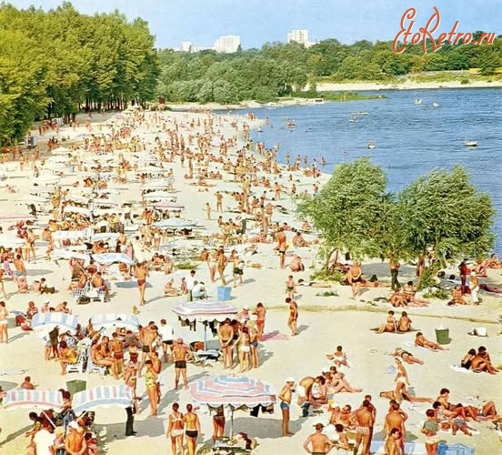 Киев - Київ.  Гідропарк. Пляж.