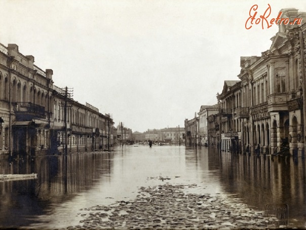 Харьков - Наводнение в Харькове, ул. Рыбная (совр. Кооперативная).