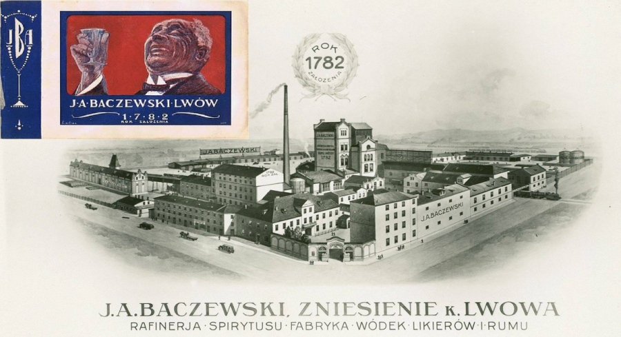 Львов - Львів.  Лікеро-горілчана фабрика польських  євреїв Бачевських.