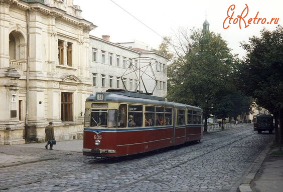 Львов - Львів на старих фотографіях, трамвай №9.