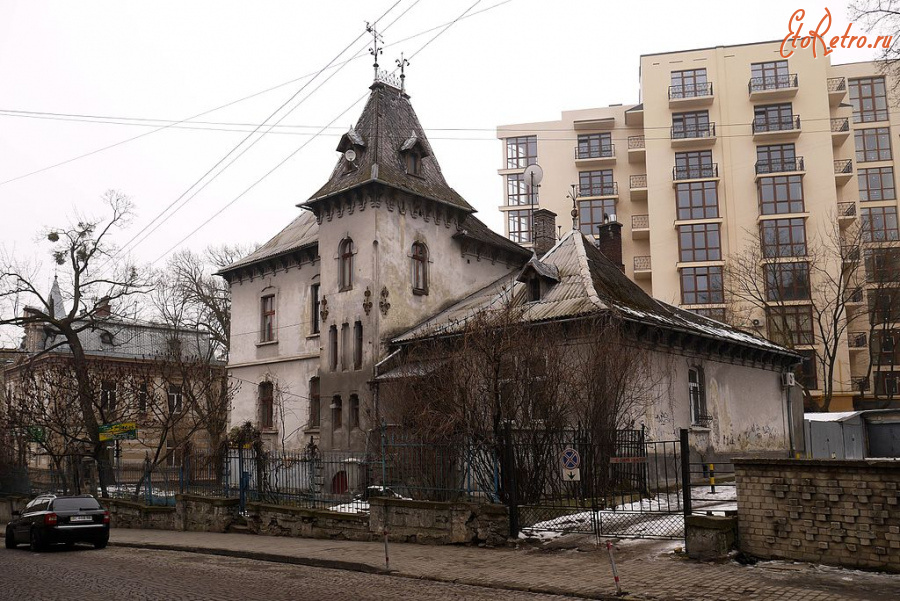 Львов - Львів.  Вілла по вул Вербицького,4 з елементами німецького народного стилю. Поч.ХХ ст.