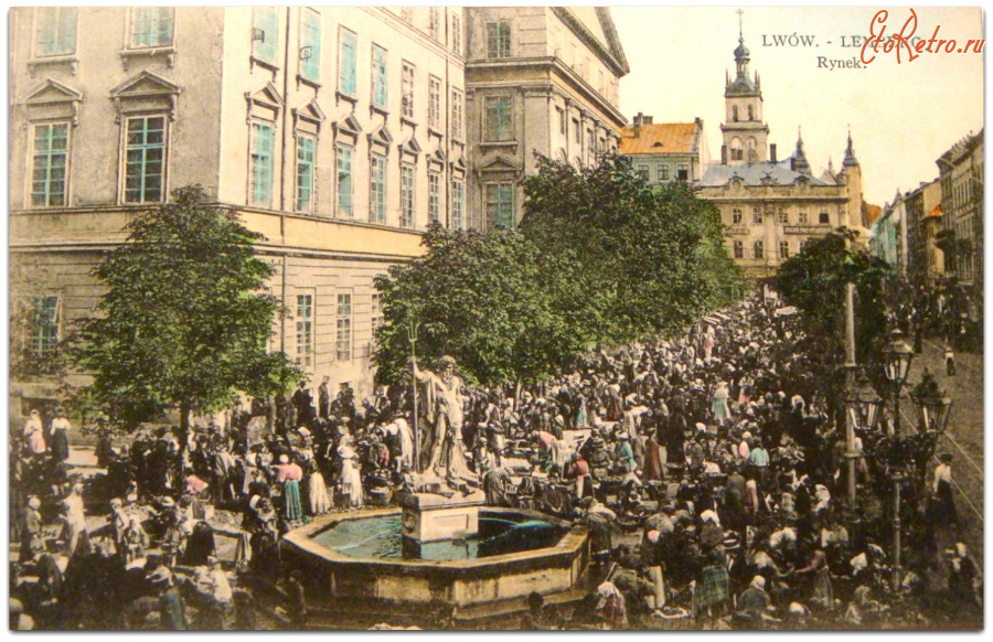 Львов - Львів.  Площа Ринок. Поч.ХХ ст.