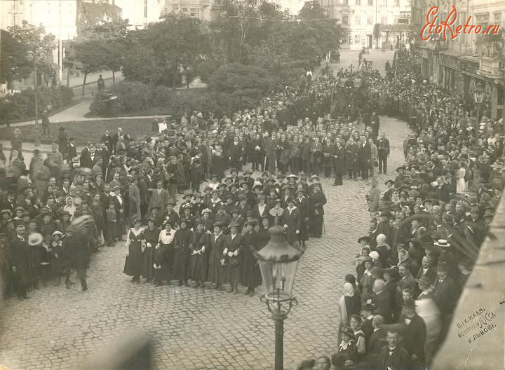 Львов - Львів.  Похорон Івана Франка на вул.Академічній. 31 травня 1916 р.