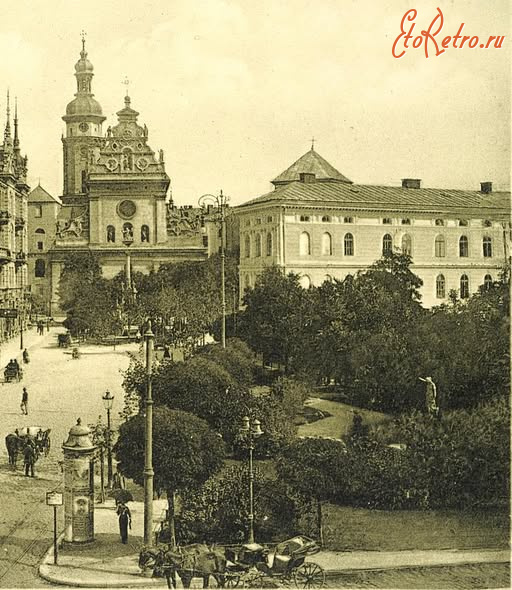Львов - Львів.  Бернардинська  площа. Поч. ХХ ст.