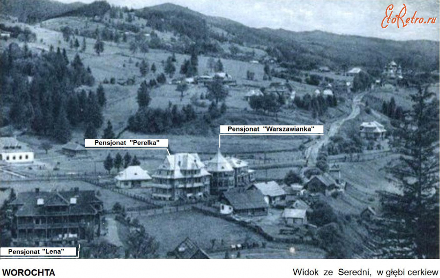 Ворохта - Ворохта.  Вигляд з Середні.