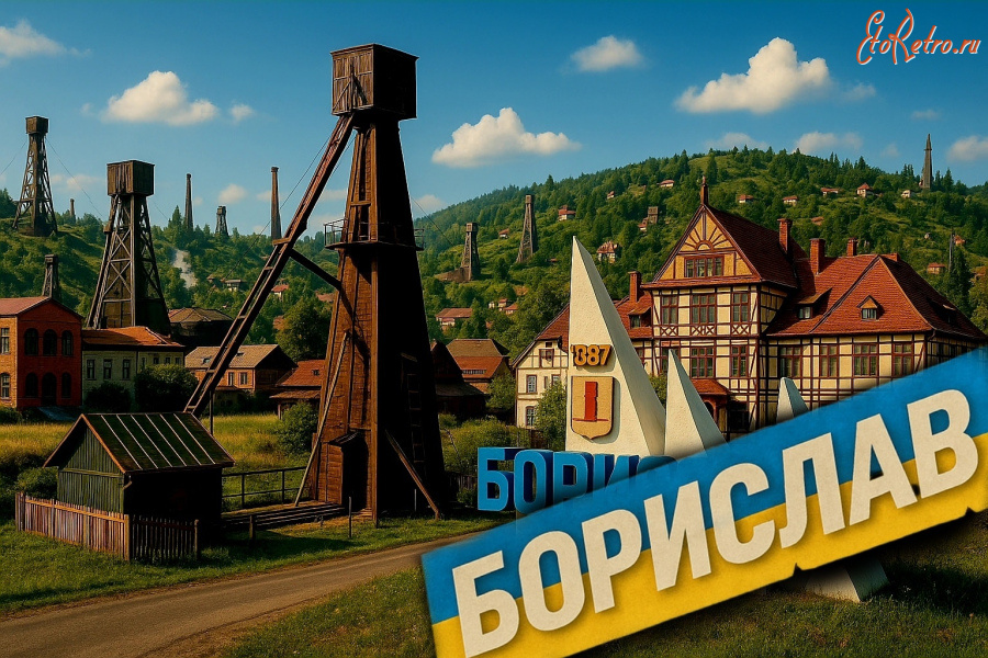 Борислав - Борислав.  Нафтові вишки.