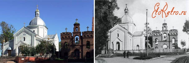 Трускавец - Трускавець. Церква  св.Миколая (в минулому і сучасна).