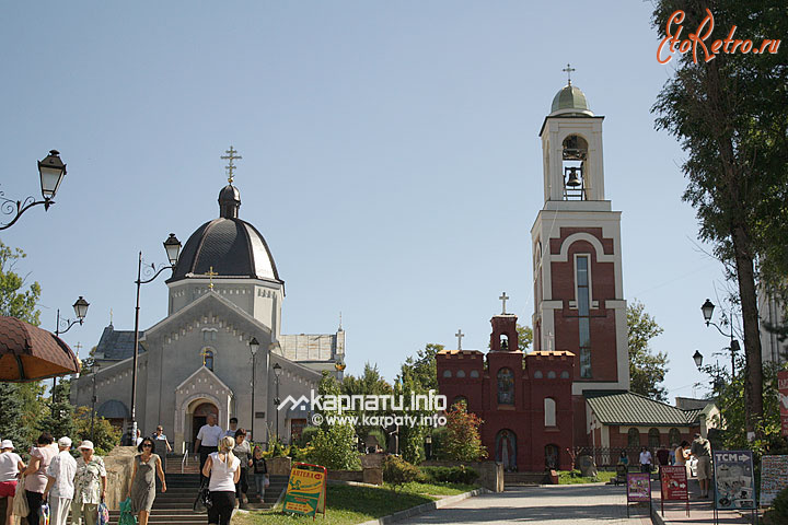 Трускавец - Трускавець. Церква Св.Миколая (1861-1886, відновлена 1928 р.) з дзвіницею (1920-ті рр.).
