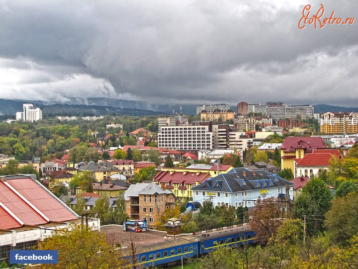 Трускавец - Трускавець.  Загальний вид від залізничного вокзалу.