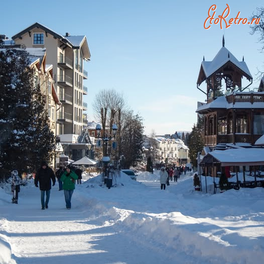 Трускавец - Трускавець взимку.  Вулиця Шевченка.