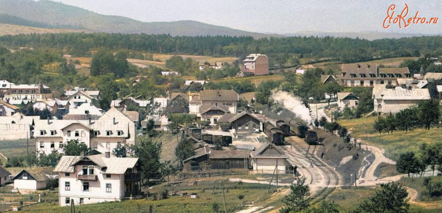 Трускавец - Трускавець.  Вид на залізничний вокзал.