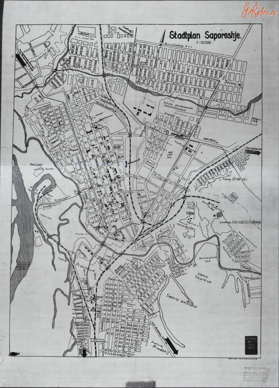 Запорожье - Запорожье Немецкий план 1941 г.