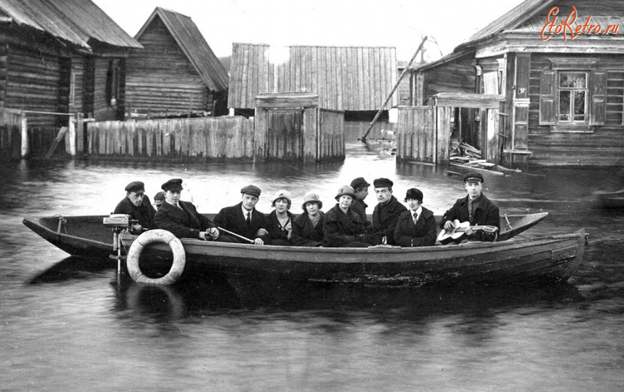 Вязники - Весенний разлив Клязьмы 1926 года.