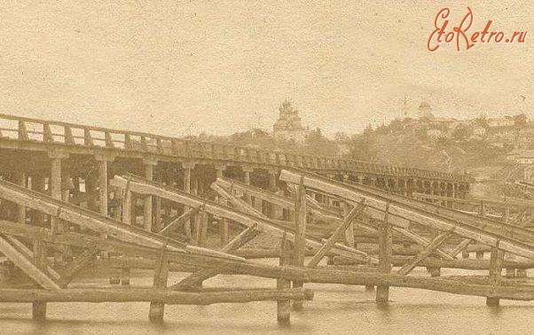 Ромны - Засульский деревянный мост.
