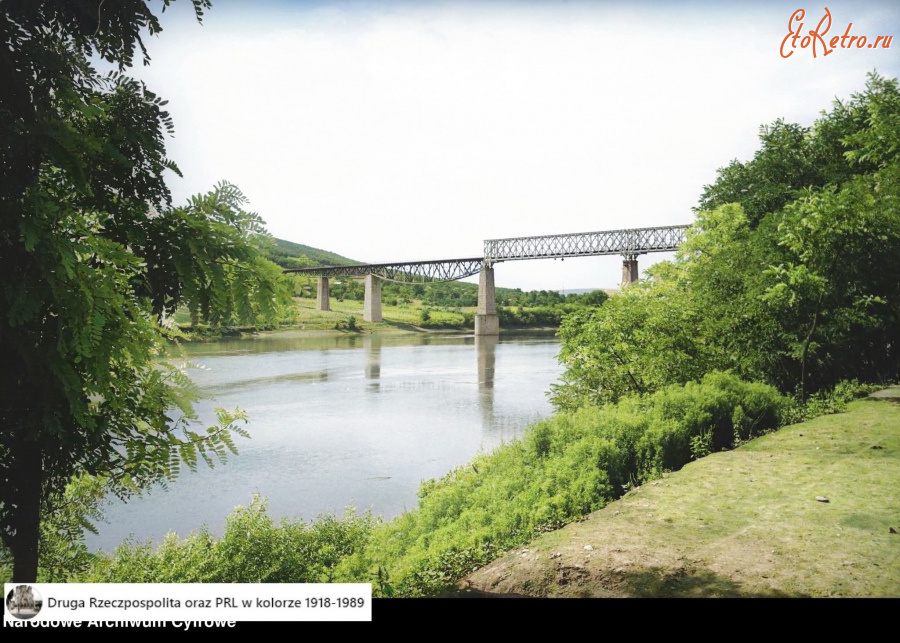 Залещики - Заліщики.  Міст над  Дністром.