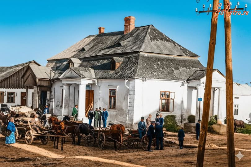 Копычинцы - Копичинці.  Площа Ринок. Будинок податкового уряду. Поч.ХХ ст.