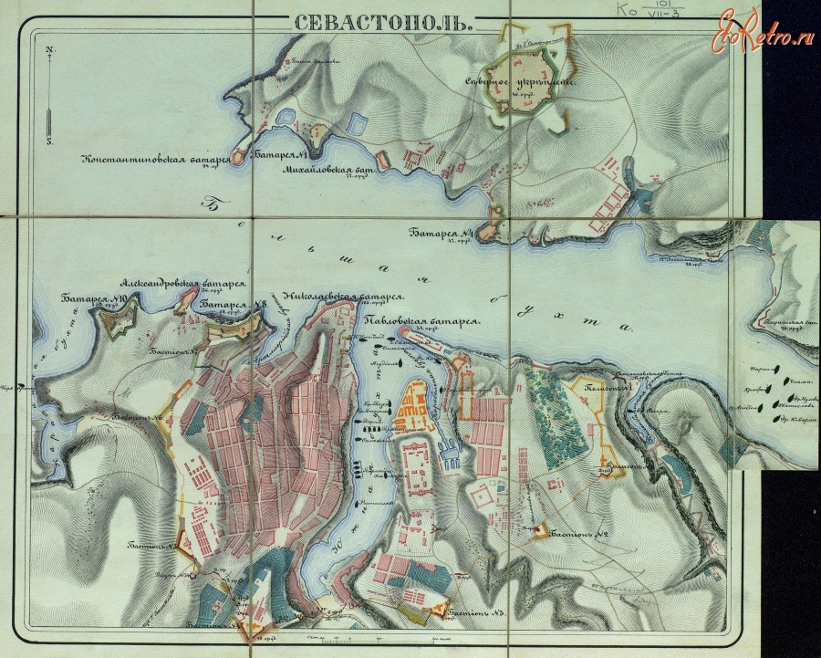 Севастополь - План Севастополя, 1830 год