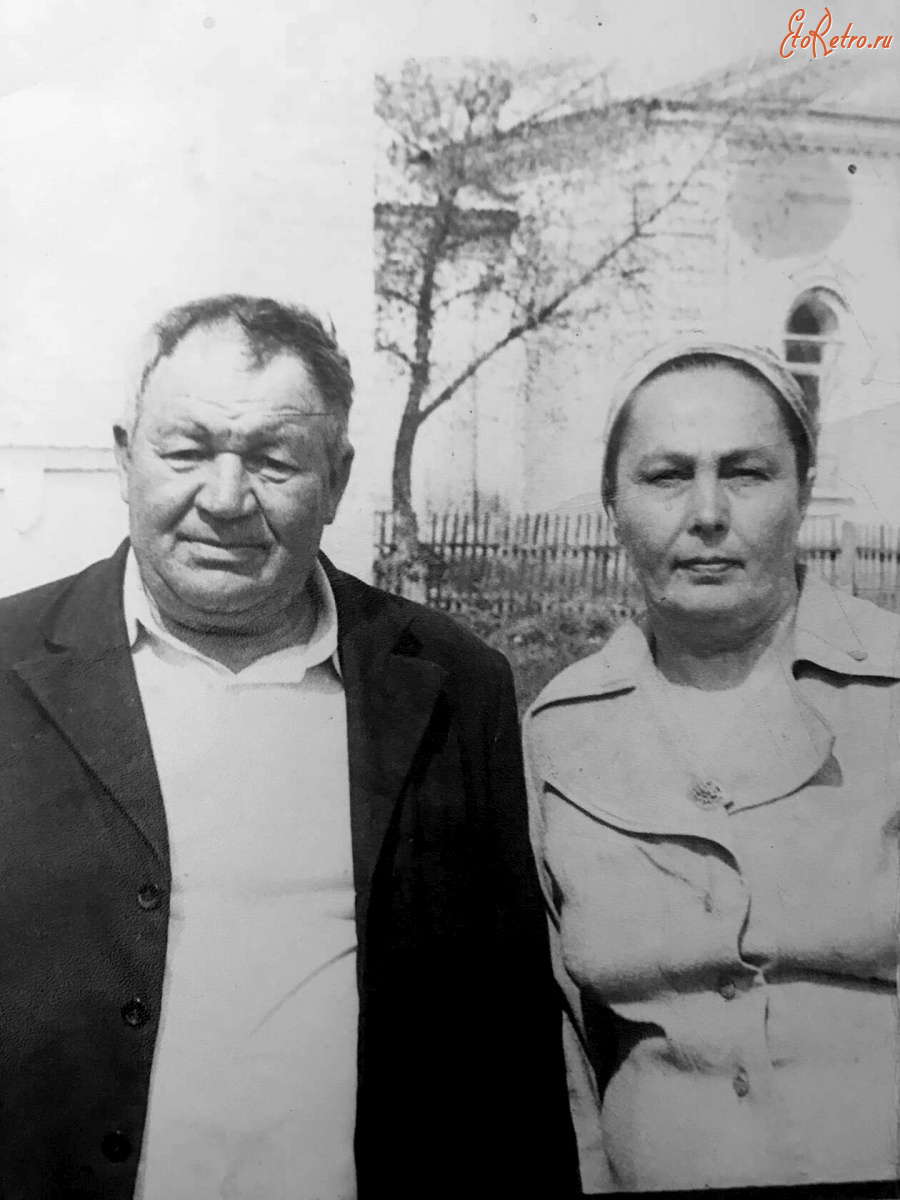 Эртиль - Село Ростоши. Пастушков Иван Петрович, участник ВОВ, с супругой.