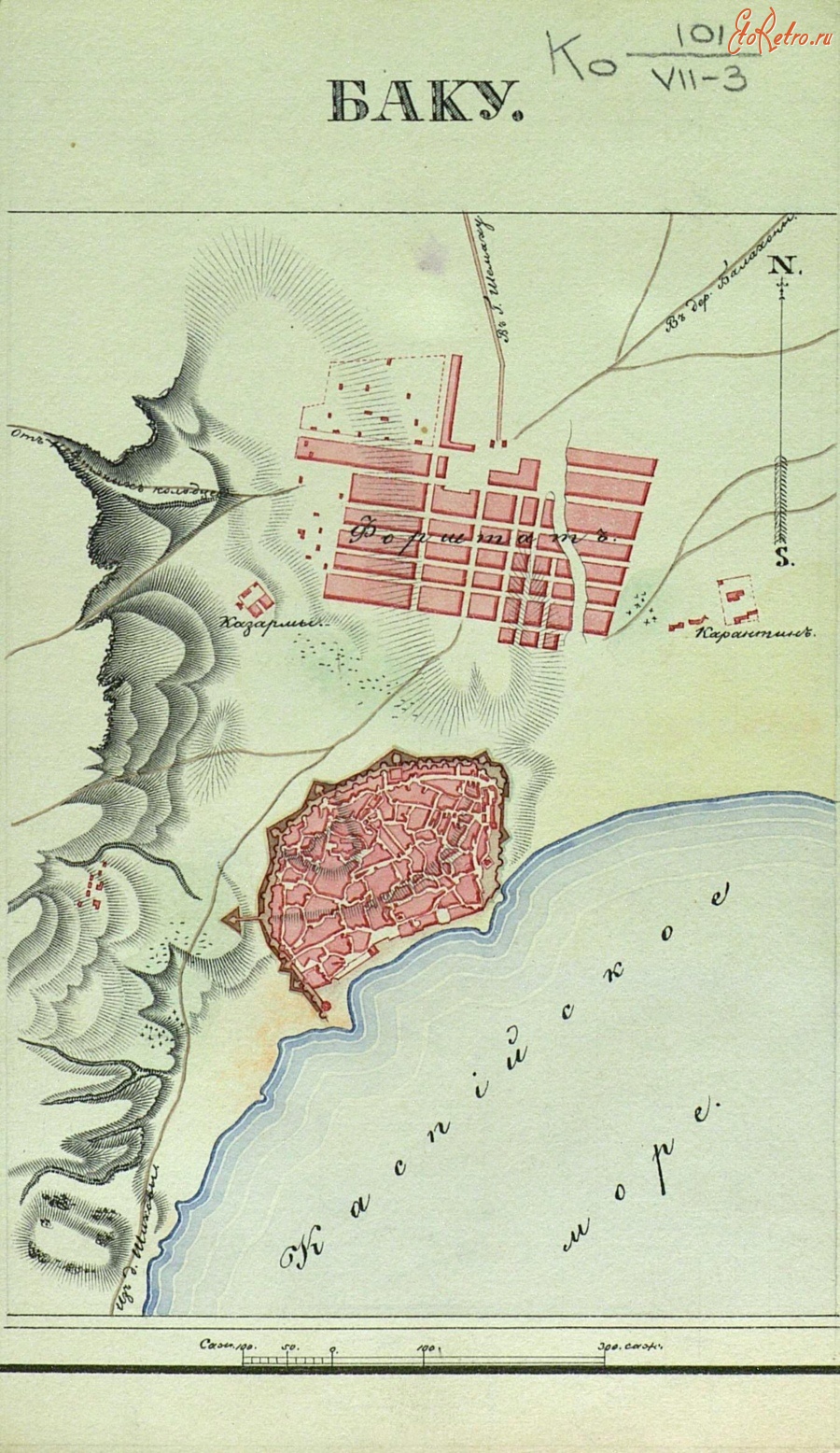 Баку - План Баку, 1830 год