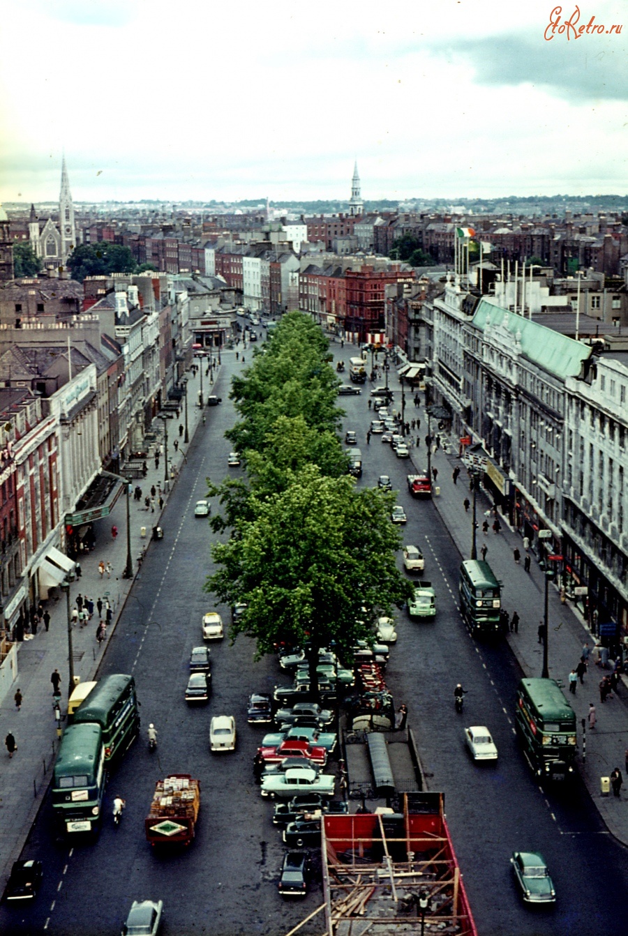 Дублин - O'Connell_St.,_Dublin_from_Nelson's_Pillar Ирландия