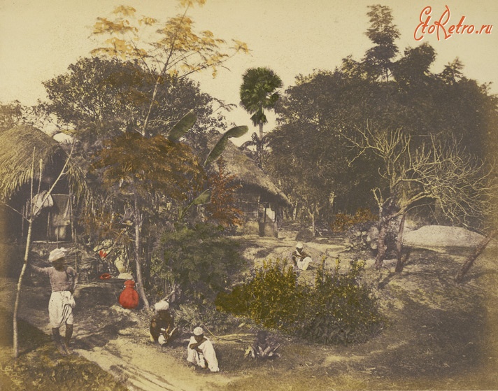 Индия - Деревня недалеко от Калькутты, 1851