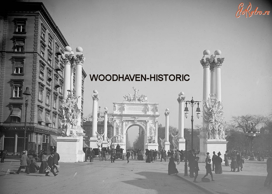 Нью-Йорк - New York, The Naval Arch at Madison Square США,  Нью-Йорк (штат),  Нью-Йорк,  Манхеттен