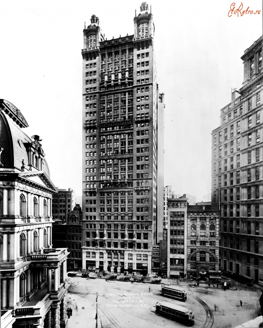 Нью-Йорк - Park Row Building New York City crop США,  Нью-Йорк (штат),  Нью-Йорк,  Манхеттен