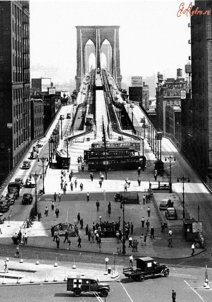 Нью-Йорк - Brooklyn Bridge США , Нью-Йорк (штат) , Нью-Йорк , Манхеттен