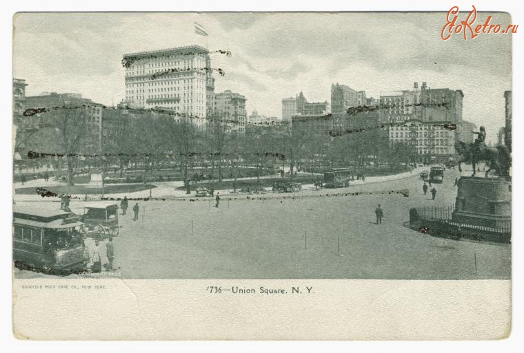 Нью-Йорк - Нью-Йорк. Юнион Сквер. 1901