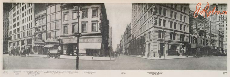 Нью-Йорк - Манхэттен. Пятая авеню, Восточная 14-я и Западная 18-я ул., 1911